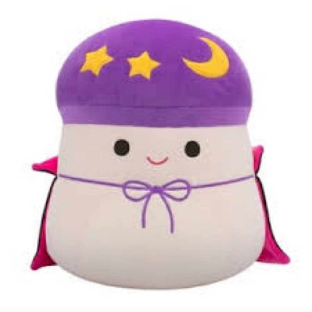 Squishmallows 6" Carina Purple and Cream Magic Mushroom with wizard Cape plush